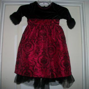 PARTY PRINCESS DARLING LITTLE GIRLS PARTY DRESS W SLIP 4 T